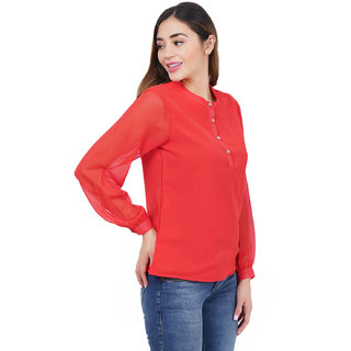 Solid Georgette Top Girls