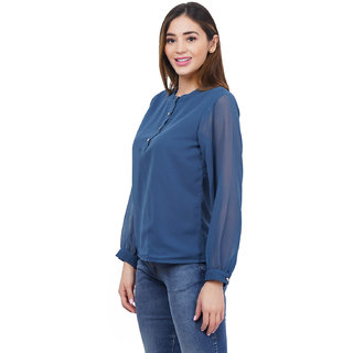 Solid Georgette Top Girls