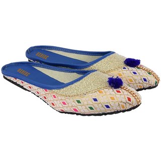 Oxhide Party Wear Mules - Ethnic Shoes | Buy online on ZillyBuy