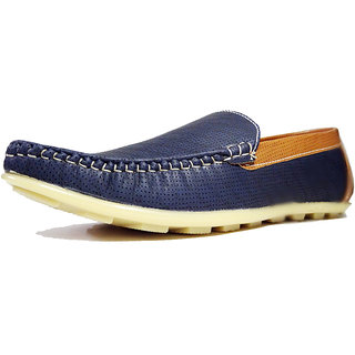 Oxhide Blue Party Wear Loafers - Formal Shoes | Buy online on ZillyBuy