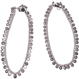 Anklet silver finish , alloy steel , brass platting - Anklets | Buy online on ZillyBuy