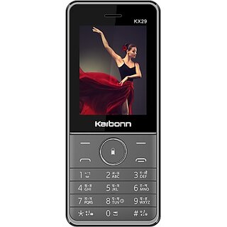 KARBONN KX 29 (Dual Sim, 2.4 Inch Display, 3000 Mah Battery) (Black + Grey) - Mobile Phone | Buy online on ZillyBuy