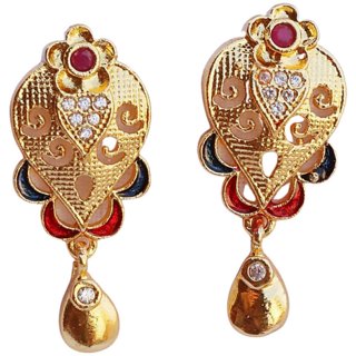 Earring brass plating alloy steel for girls (pack of 1) - Earrings | Buy online on ZillyBuy