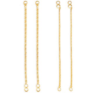 1gram gold Plated Kanchain Ear chain earcuff Ear to Ear Combo for Women & Girls - Earrings | Buy online on ZillyBuy