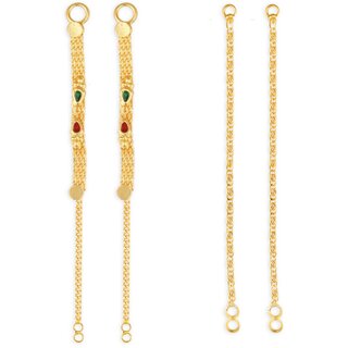 1gram gold Plated Kanchain Ear chain earcuff Ear to Ear Combo for Women & Girls - Earrings | Buy online on ZillyBuy
