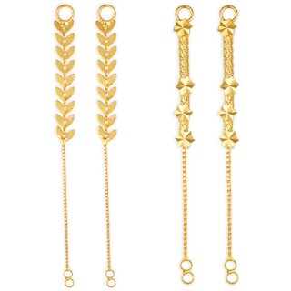 1gram gold Plated Kanchain Ear chain earcuff Ear to Ear Combo for Women & Girls - Earrings | Buy online on ZillyBuy