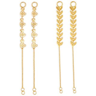 1gram gold Plated Kanchain Ear chain earcuff Ear to Ear Combo for Women & Girls - Earrings | Buy online on ZillyBuy