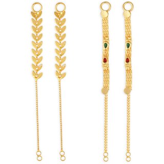 1gram gold Plated Kanchain Ear chain earcuff Ear to Ear Combo for Women & Girls - Earrings | Buy online on ZillyBuy
