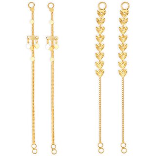 1gram gold Plated Kanchain Ear chain earcuff Ear to Ear Combo for Women & Girls - Earrings | Buy online on ZillyBuy
