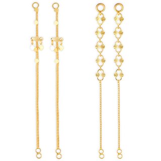 1gram gold Plated Kanchain Ear chain earcuff Ear to Ear Combo for Women & Girls - Earrings | Buy online on ZillyBuy