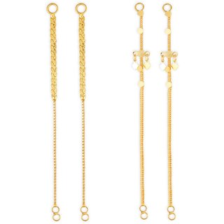 1gram gold Plated Kanchain Ear chain earcuff Ear to Ear Combo for Women & Girls - Earrings | Buy online on ZillyBuy