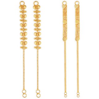 1gram gold Plated Kanchain Ear chain earcuff Ear to Ear Combo for Women & Girls - Earrings | Buy online on ZillyBuy