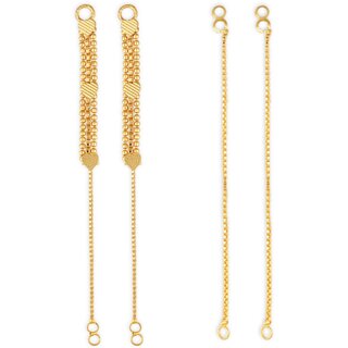 1gram gold Plated Kanchain Ear chain earcuff Ear to Ear Combo for Women & Girls - Earrings | Buy online on ZillyBuy
