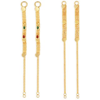 1gram gold Plated Kanchain Ear chain earcuff Ear to Ear Combo for Women & Girls - Earrings | Buy online on ZillyBuy