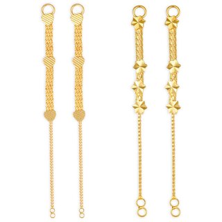 1gram gold Plated Kanchain Ear chain earcuff Ear to Ear Combo for Women & Girls - Earrings | Buy online on ZillyBuy