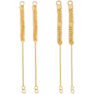 1gram gold Plated Kanchain Ear chain earcuff Ear to Ear Combo for Women & Girls - Earrings | Buy online on ZillyBuy