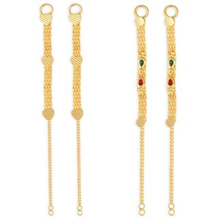 1gram gold Plated Kanchain Ear chain earcuff Ear to Ear Combo for Women & Girls - Earrings | Buy online on ZillyBuy