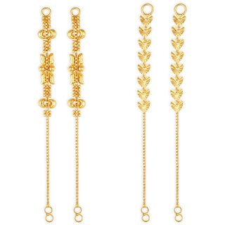 1gram gold Plated Kanchain Ear chain earcuff Ear to Ear Combo for Women & Girls - Earrings | Buy online on ZillyBuy