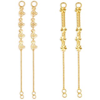 1gram gold Plated Kanchain Ear chain earcuff Ear to Ear Combo for Women & Girls - Earrings | Buy online on ZillyBuy