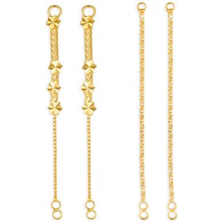 1gram gold Plated Kanchain Ear chain earcuff Ear to Ear Combo for Women & Girls - Earrings | Buy online on ZillyBuy