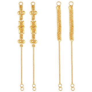 1gram gold Plated Kanchain Ear chain earcuff Ear to Ear Combo for Women & Girls - Earrings | Buy online on ZillyBuy