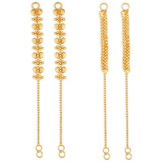 1gram gold Plated Kanchain Ear chain earcuff Ear to Ear Combo for Women & Girls - Earrings | Buy online on ZillyBuy
