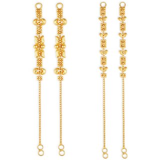 1gram gold Plated Kanchain Ear chain earcuff Ear to Ear Combo for Women & Girls - Earrings | Buy online on ZillyBuy