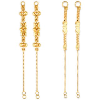 1gram gold Plated Kanchain Ear chain earcuff Ear to Ear Combo for Women & Girls - Earrings | Buy online on ZillyBuy