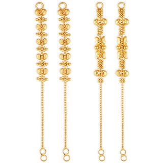 1gram gold Plated Kanchain Ear chain earcuff Ear to Ear Combo for Women & Girls - Earrings | Buy online on ZillyBuy