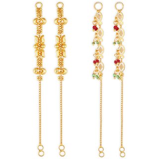 1gram gold Plated Kanchain Ear chain earcuff Ear to Ear Combo for Women & Girls - Earrings | Buy online on ZillyBuy