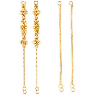 1gram gold Plated Kanchain Ear chain earcuff Ear to Ear Combo for Women & Girls - Earrings | Buy online on ZillyBuy
