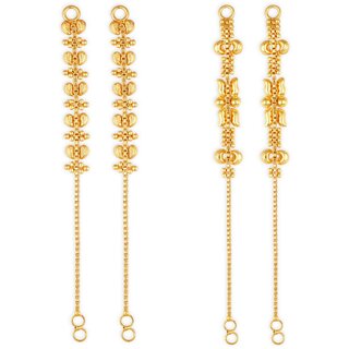 1gram gold Plated Kanchain Ear chain earcuff Ear to Ear Combo for Women & Girls - Earrings | Buy online on ZillyBuy