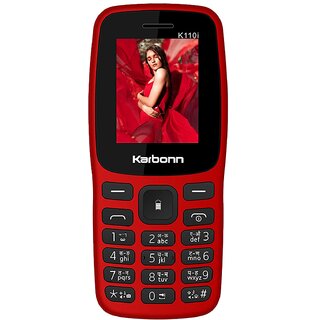 KARBONN K110i (Dual Sim, 1000mAh Battery, 1.8 Inch Display, Red) - Mobile Phone | Buy online on ZillyBuy