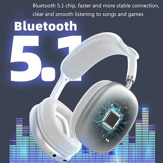 P9 Headphones Bluetooth Bluetooth Headphone On Ear 4 Hours Playback Active Noise cancellation IPX4 ( Assorted Color)