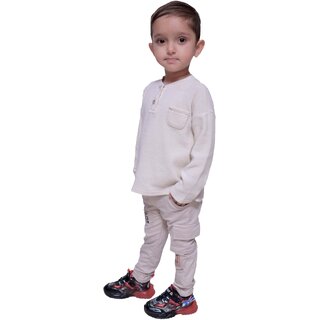Elegant Data - Not - Present Full Sleeves T-Shirt For Baby Boy (Off White) 2025 at ShopCircuit |