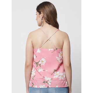 Elegant Women PURYS Women Pink Printed Regular Top 2025 at ShopCircuit | ONDC