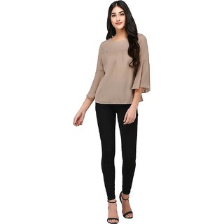 Trendy Women Purys Women Grey Solid Regular Top 2025 at ShopCircuit | ONDC