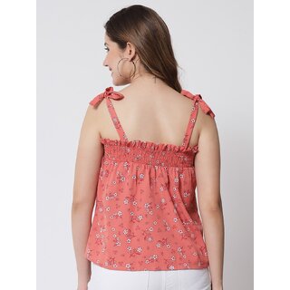 Top Women PURYS Women Pink Printed Regular Top 2025 at ShopCircuit | ONDC