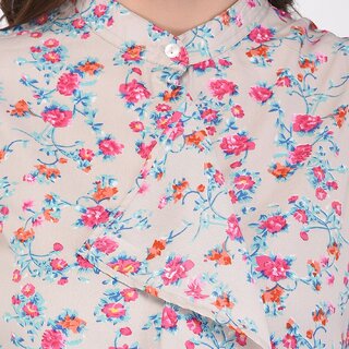 Top Women Purys Women Grey Printed Regular Top 2025 at ShopCircuit | ONDC