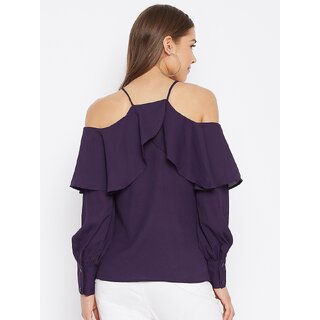Latest Women PURYS Women Purple Solid Strappy Top 2025 at ShopCircuit | ONDC