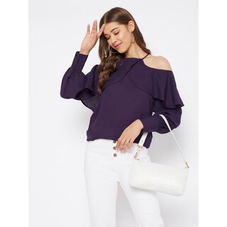 Latest Women PURYS Women Purple Solid Strappy Top 2025 at ShopCircuit | ONDC