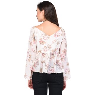 Exclusive Women Purys Women White Floral Regular Top 2025 at ShopCircuit | ONDC