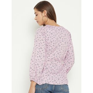 Latest Women PURYS Women Pink Printed Regular Top 2025 at ShopCircuit | ONDC