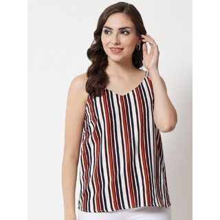 Best Women PURYS Women White Striped Regular Top 2025 at ShopCircuit | ONDC