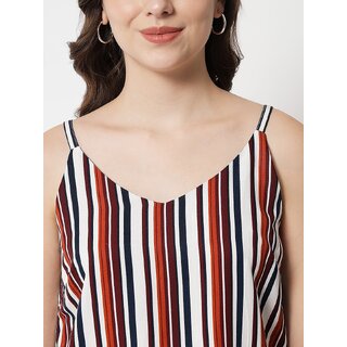 Best Women PURYS Women White Striped Regular Top 2025 at ShopCircuit | ONDC