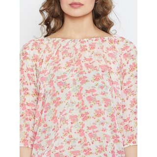 Stylish Women Purys Women Beige Printed Regular Top 2025 at ShopCircuit | ONDC