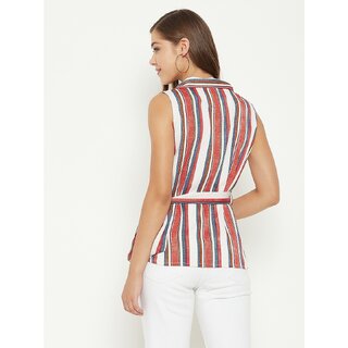 Trendy Women PURYS Women White Tie-Dye Wrap Top 2025 at ShopCircuit | ONDC