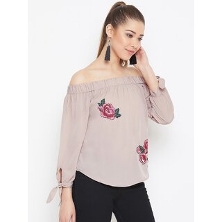 Luxurious Women Purys Women Beige Floral Regular Top 2025 at ShopCircuit | ONDC