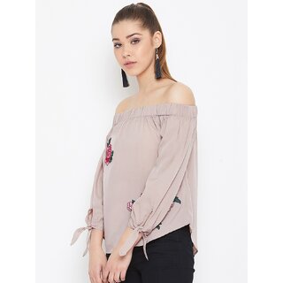 Luxurious Women Purys Women Beige Floral Regular Top 2025 at ShopCircuit | ONDC