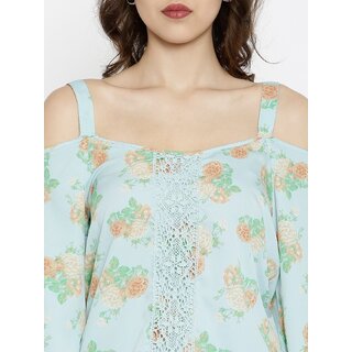 Affordable Women Purys Women Blue Printed Regular Top 2025 at ShopCircuit | ONDC